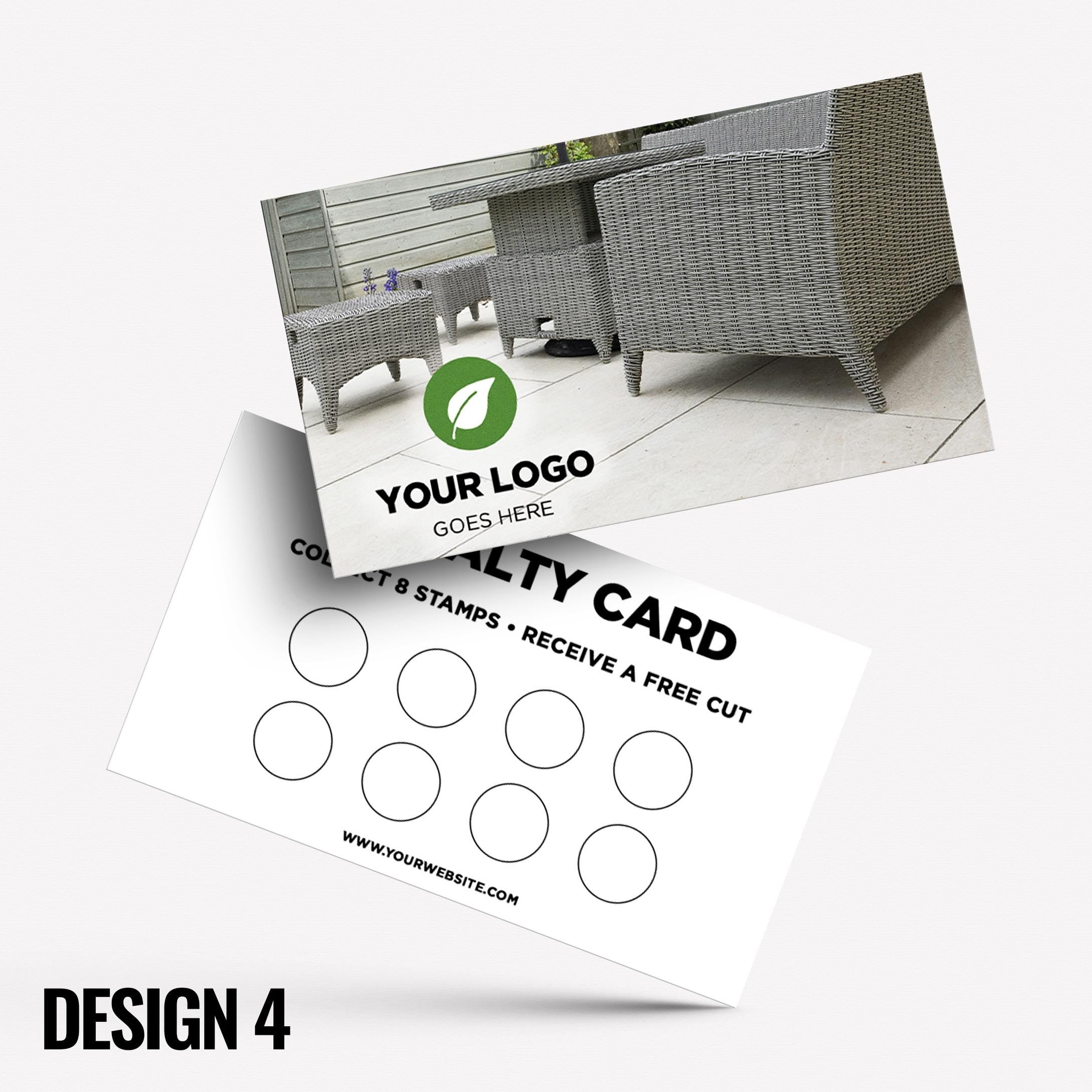 Custom printed loyalty reward cards | Gardener Grass Flowers Landscape Landscaping Garden Landscaper Patios Slabs Grass Artificial Turf