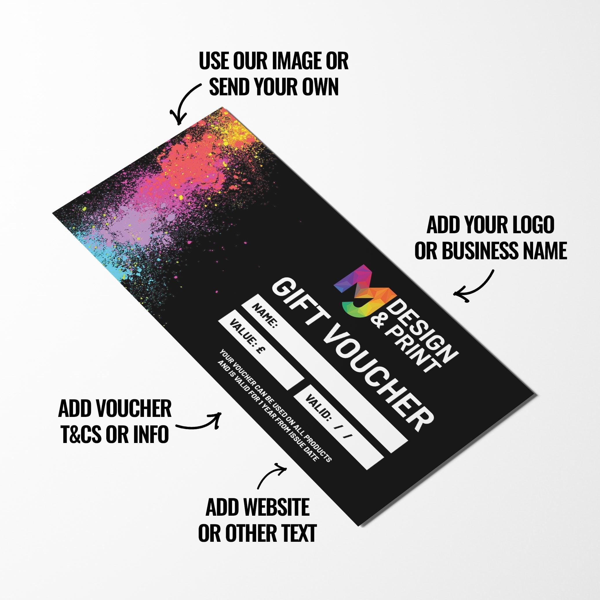 Custom printed kraft gift vouchers | Eco-friendly recycled | Nail technician beauty therapist salon business 1