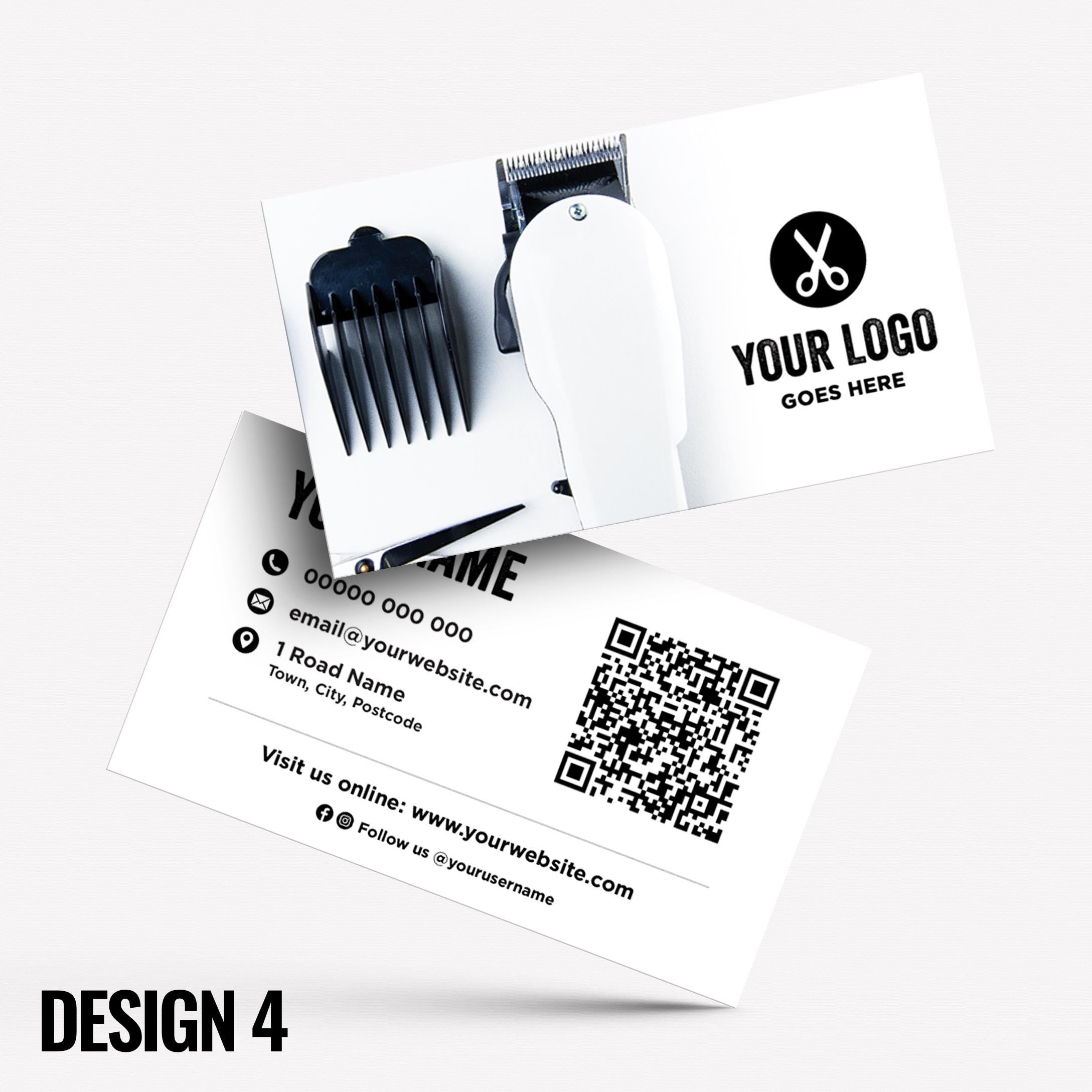 Custom Business Card Printing | Barber hairdresser stylist skin fade grooming male barbers barbering cut businesses