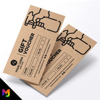 Custom printed kraft gift vouchers | Eco-friendly recycled | Car Wash Valet Business Garage Cleaning Detailing 2