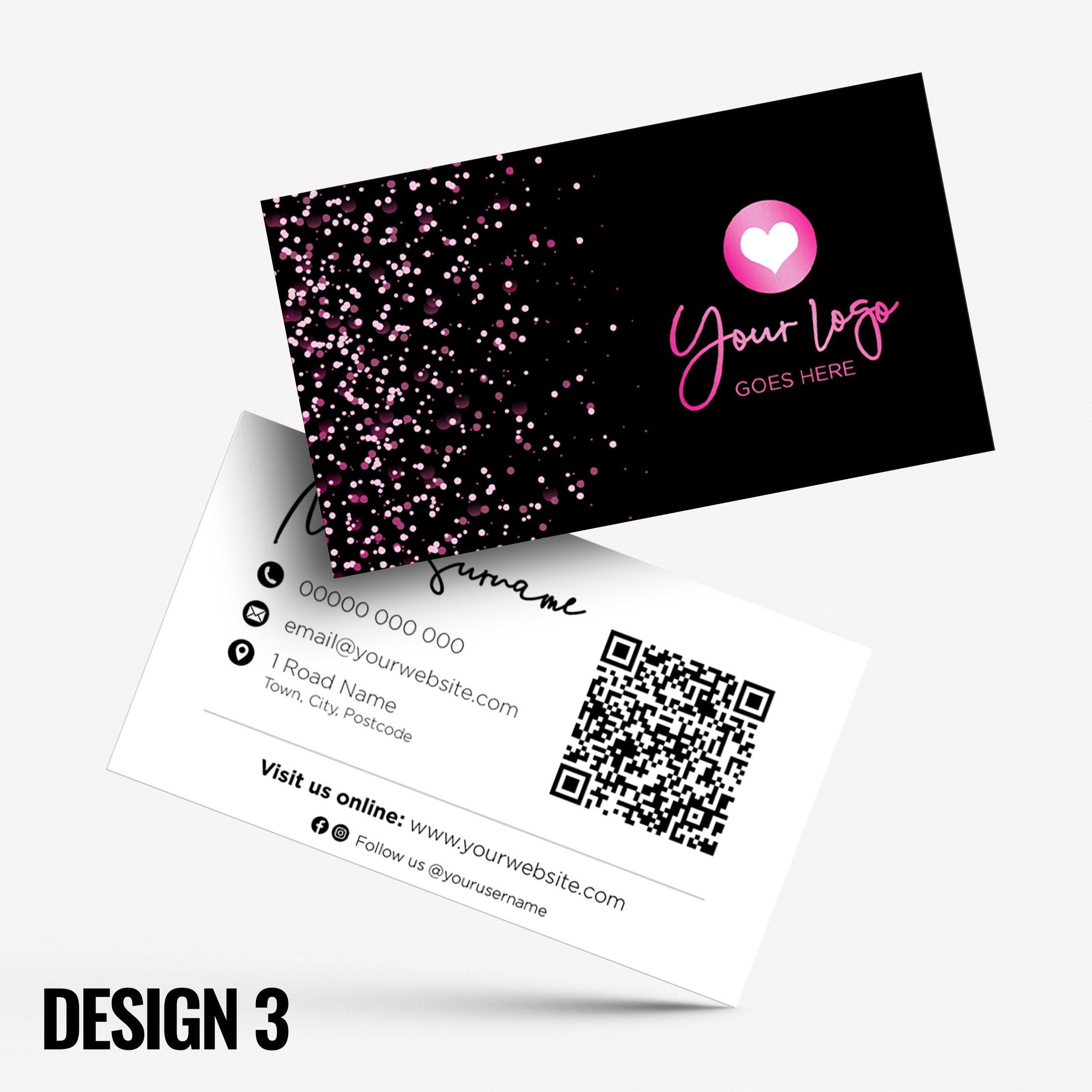 Custom Business Card Printing | Glitter Style Modern Design Gold Rose Blue Pink Glittery Elegant Cute Feminine Businesses