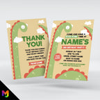Personalised Dinosaur style Invitations Invites & thank you cards | Cute design for kids 2