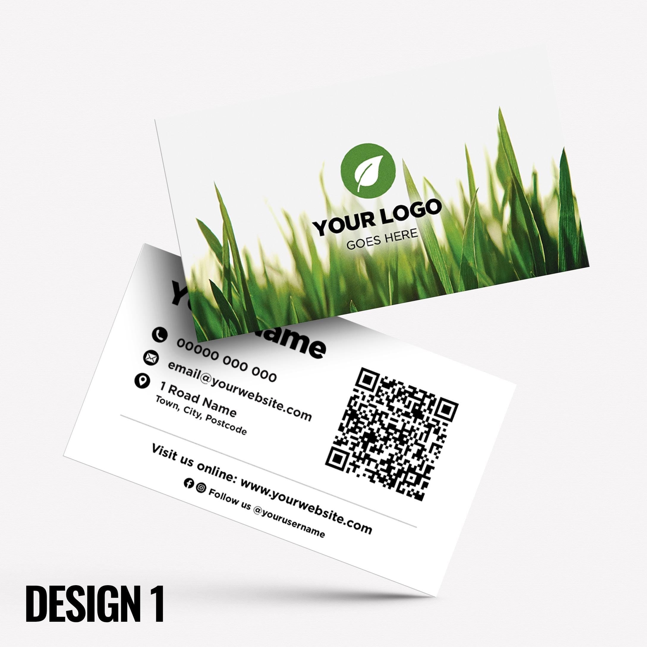 Custom Business Card Printing | Gardener Grass Flowers Landscape Landscaping Garden Landscaper Patios Slabs Grass Artificial Turf Businesses