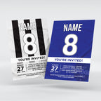 Personalised football shirt style Invitations Invites + thank you cards | Any colours!