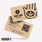 Custom Kraft Business Card Printing | Tattoo studio artist piercing piercer body art jewellery tats ink inked businesses parlour salon