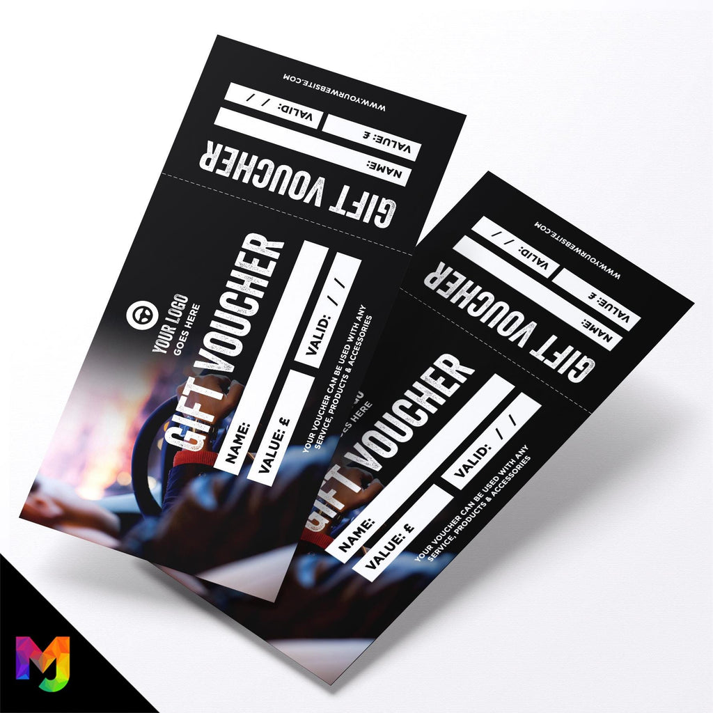 Custom printed gift vouchers | Perforated stubs | Car Vehicle Valet Showroom Auto Car Wash 3