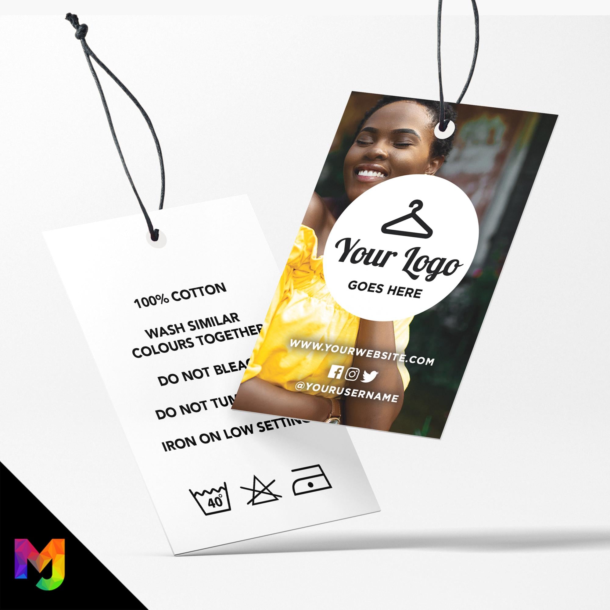 Custom printed clothing swing tags cards | Womens woman clothing fashion style design 2