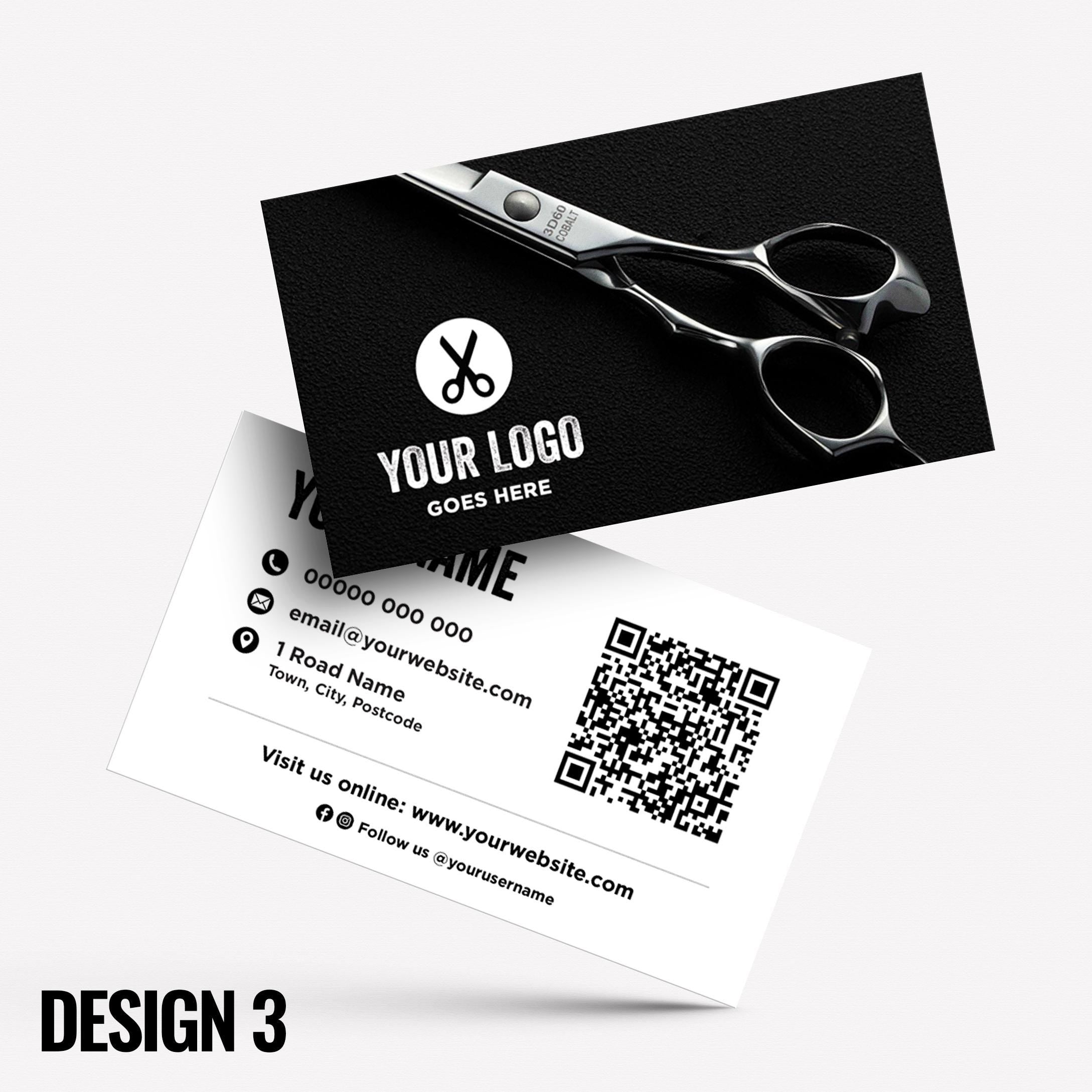 Custom Business Card Printing | Barber hairdresser stylist skin fade grooming male barbers barbering cut businesses