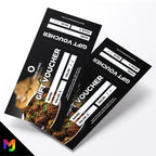 Custom printed gift vouchers | Perforated stubs | Curry Indian Restaurant Takeaway Food Drink Takeaway