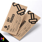Custom printed kraft gift vouchers | Eco-friendly recycled | Gym Personal Trainer Muscle Fitness Boxing Exercise Training 1