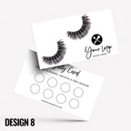Custom printed loyalty reward cards | Make up artist MUA beautician stylist PMU girls makeup lash lips brushes businesses