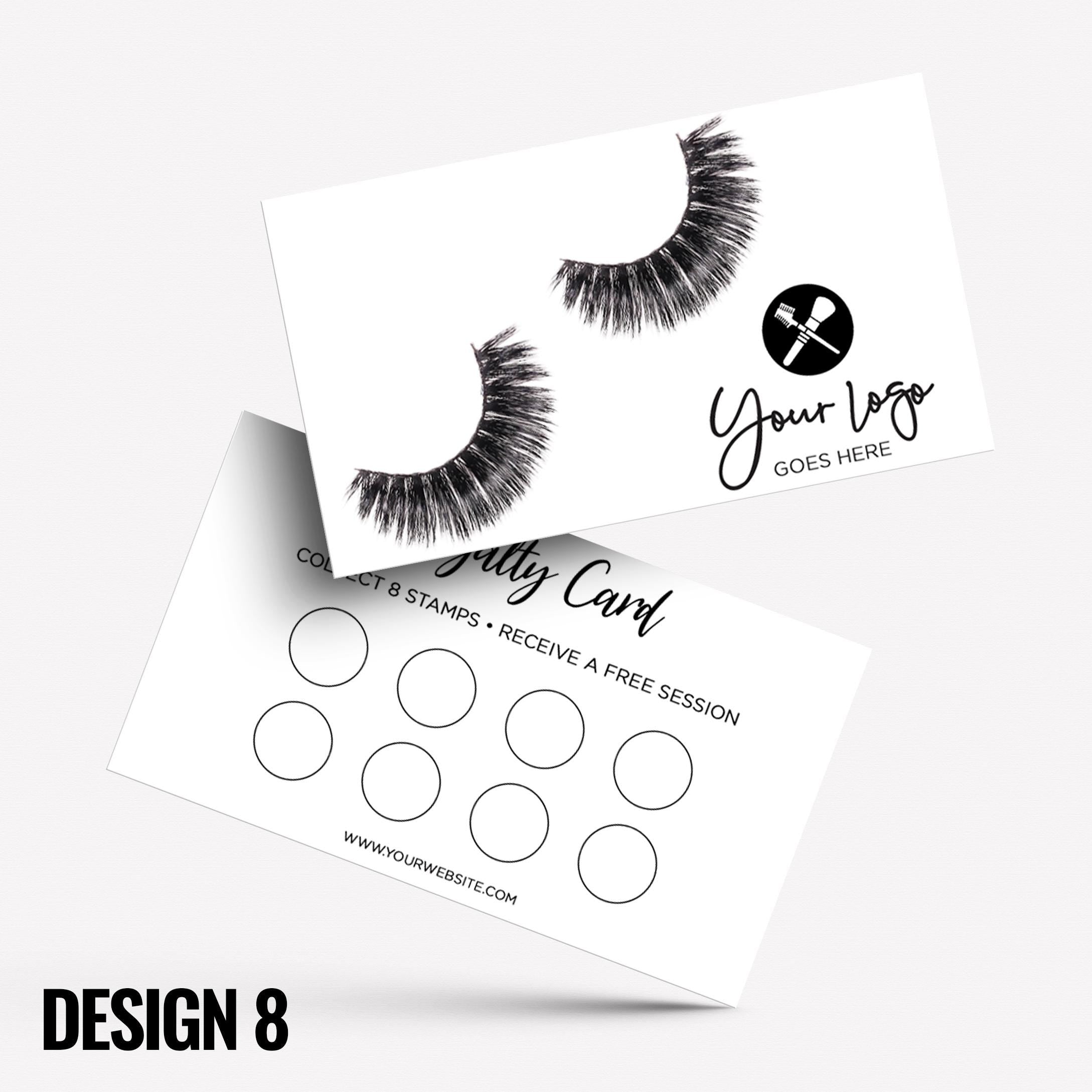 Custom printed loyalty reward cards | Make up artist MUA beautician stylist PMU girls makeup lash lips brushes businesses