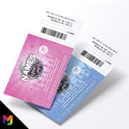 Personalised disco party ticket style birthday invitations invites | Perforated | Music dancing club fun friends boys girls pink blue