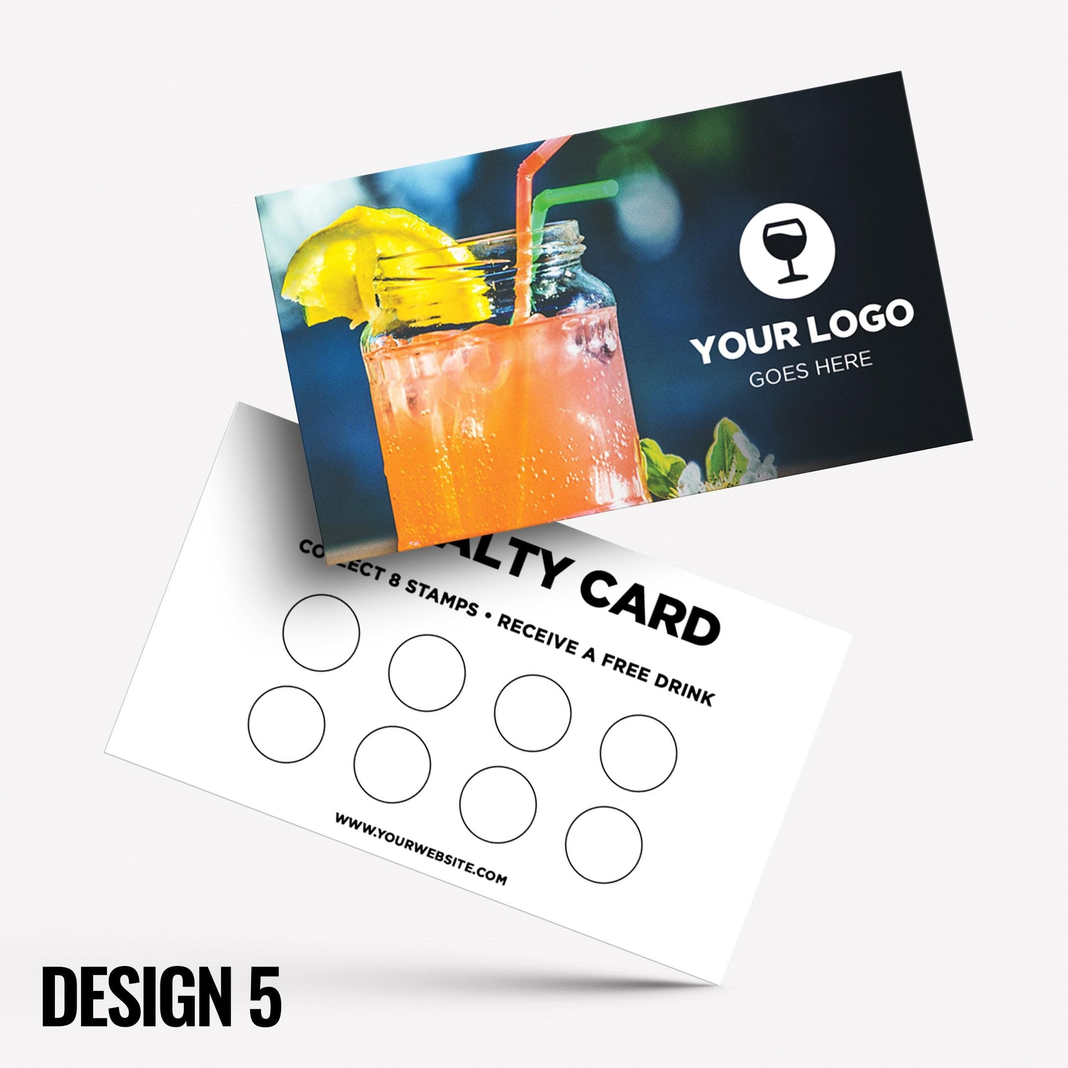Custom printed loyalty reward cards | Drinks Bar Pub Cocktails Beer Restaurant Cafe Micropub Bars Pints Wine Winebar Businesses
