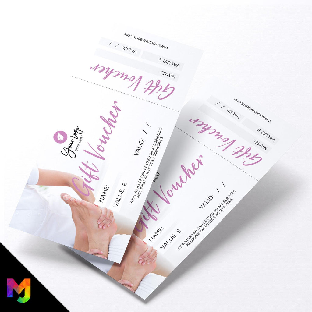 Custom printed gift vouchers | Perforated stubs | Massage therapy masseur beauty therapy therapist business 03