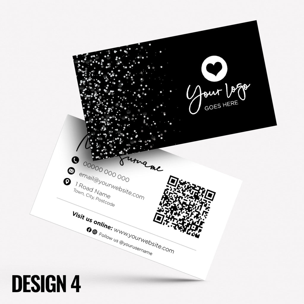 Custom Business Card Printing | Glitter Style Modern Design Gold Rose Blue Pink Glittery Elegant Cute Feminine Businesses