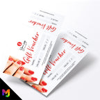 Custom printed gift vouchers | Perforated stubs | Nail technician beauty therapist salon business 05