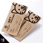 Custom printed kraft gift vouchers | Eco-friendly recycled | Cat Pets Shop Pet Walking Grooming Supplies Puppy Animals Business 3