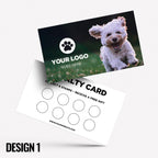 Custom printed loyalty reward cards | Dog Cat Pets Shop Pet Walking Grooming Printed Prints Animals Supplies Businesses