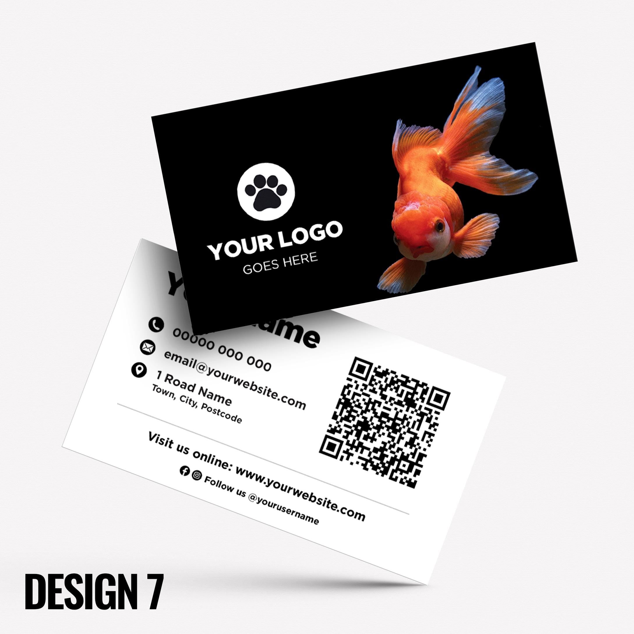 Custom Business Card Printing | Dog Cat Pets Shop Pet Walking Grooming Printed Prints Animals Supplies Businesses