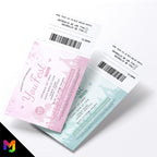 Personalised boho / chic festival VIP ticket style party Invitations Invites | Perforated stubs