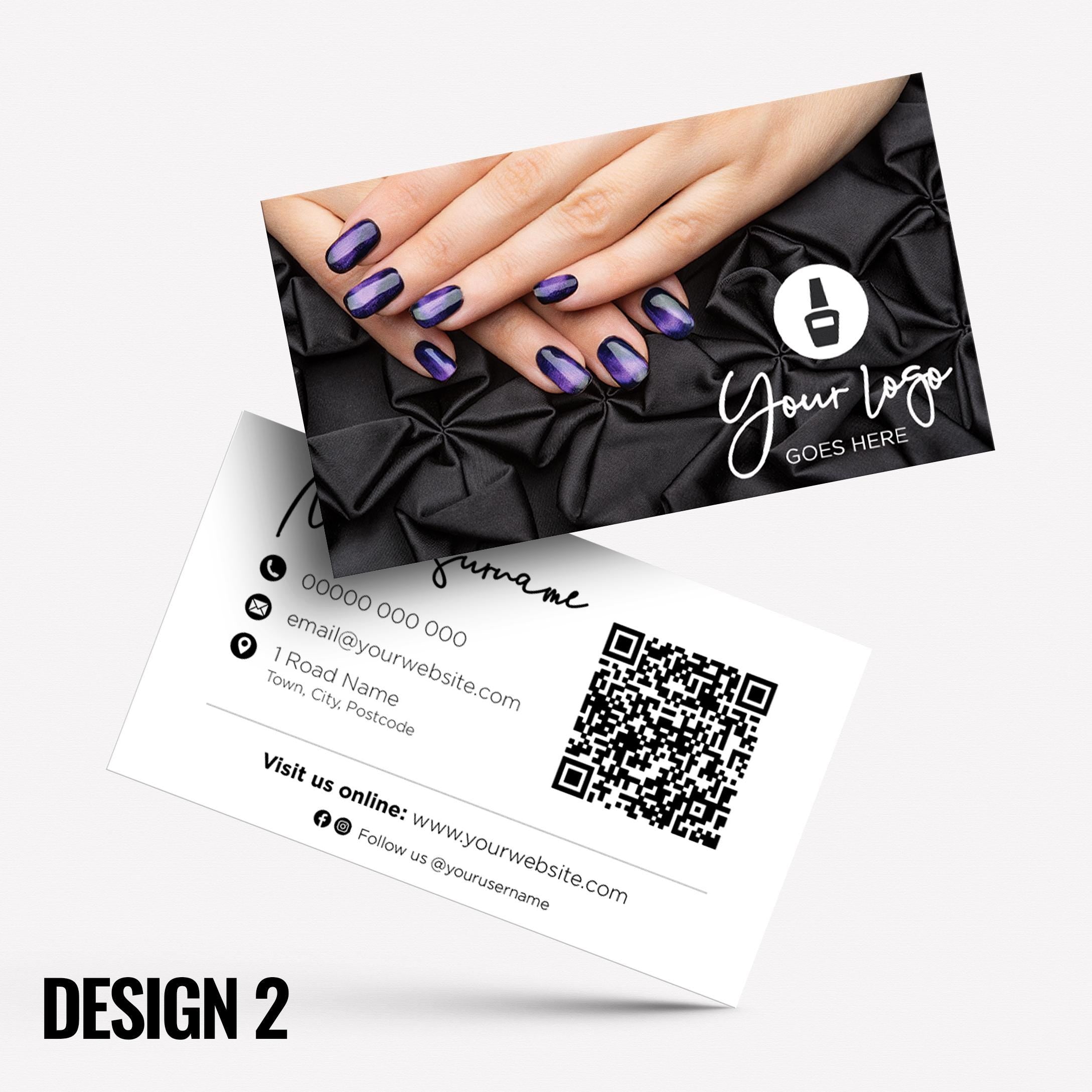 Custom Business Card Printing | Nail artist beautician nails beauty art female hands businesses