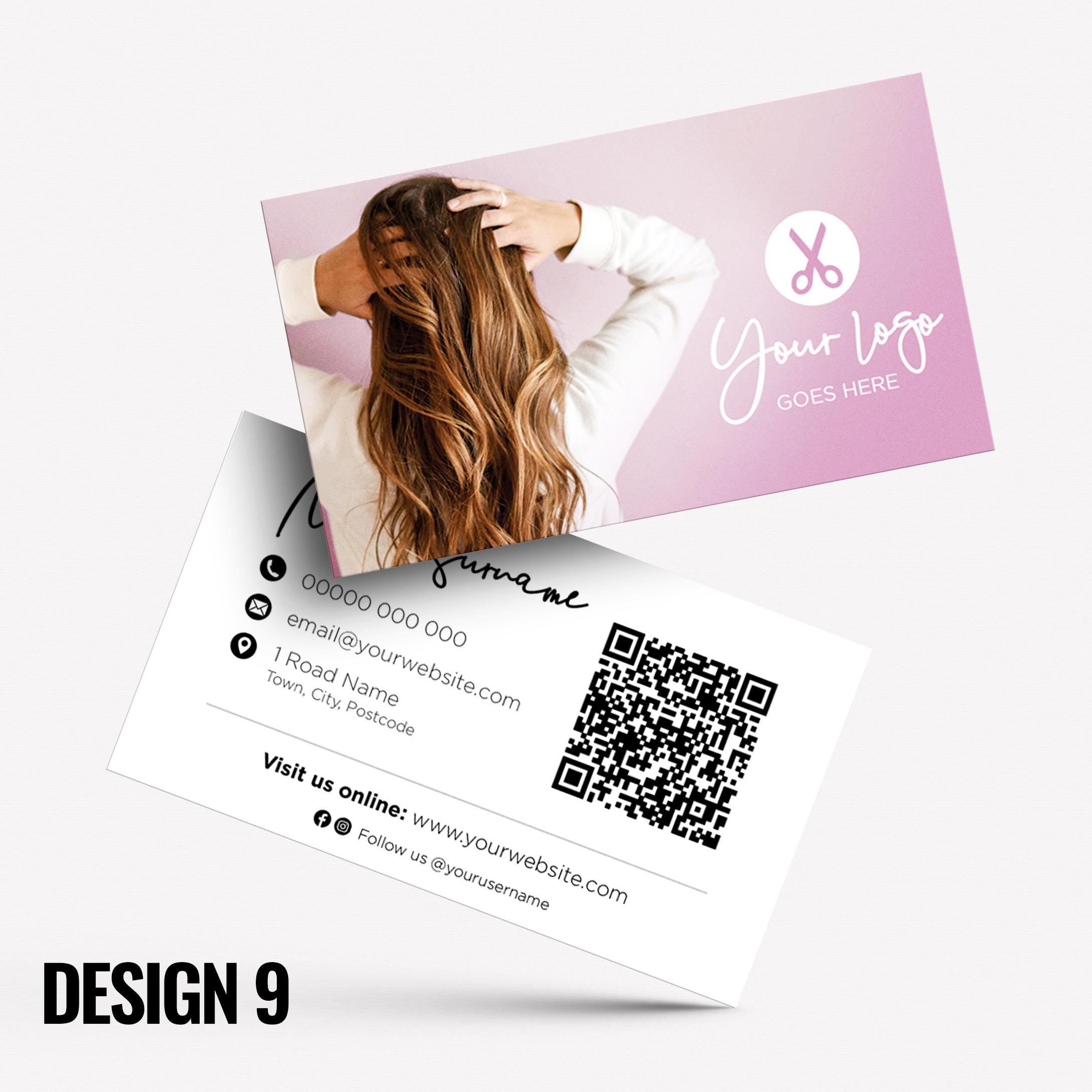 Custom Business Card Printing | Hair salon stylist hair dresser hairdressing beauty female beautician businesses
