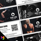 Custom Business Card Printing | Gym workout personal trainer training muscle weight lifting lift weight businesses