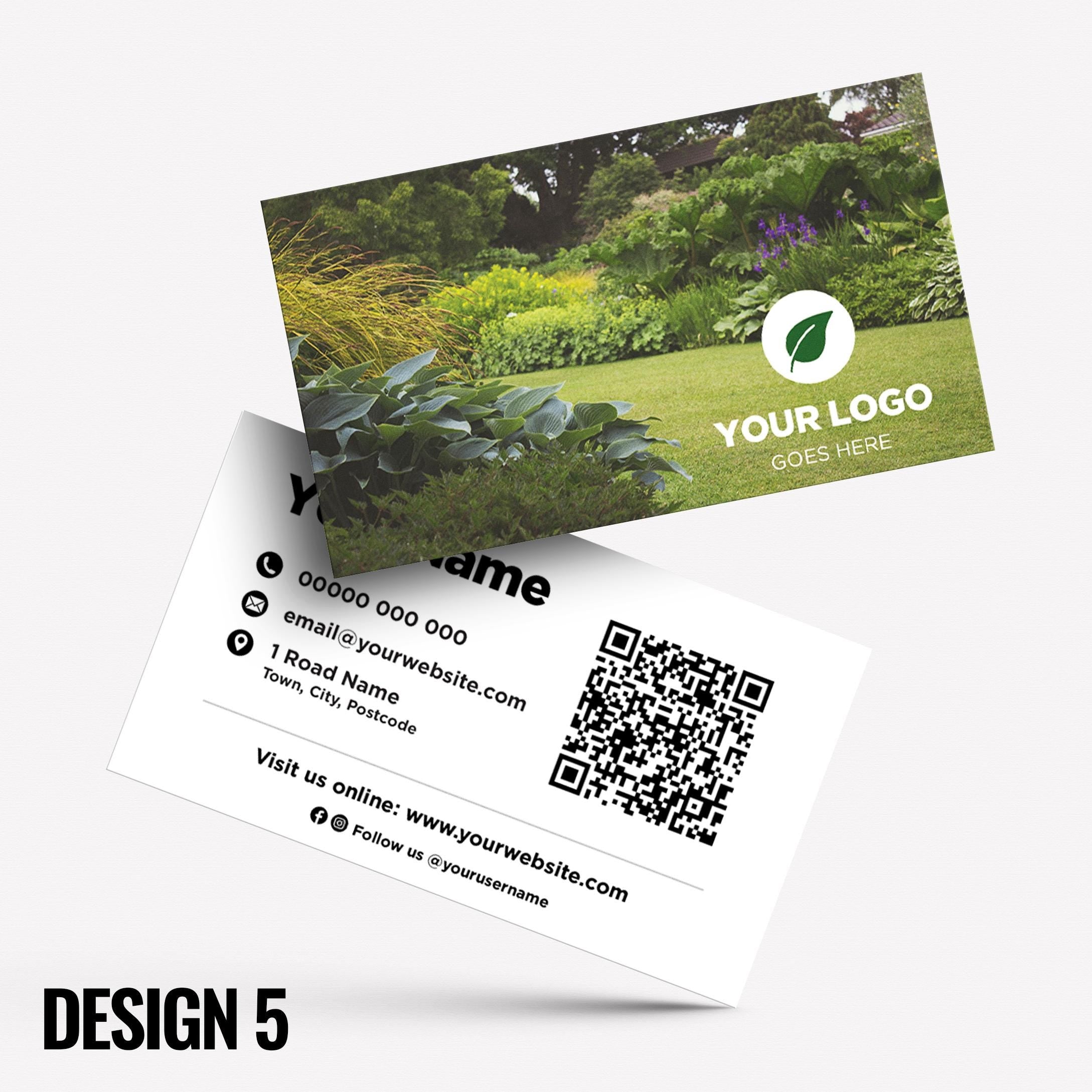 Custom Business Card Printing | Gardener Grass Flowers Landscape Landscaping Garden Landscaper Patios Slabs Grass Artificial Turf Businesses