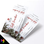 Custom printed gift vouchers | Perforated stubs | Christmas Style Business Festive Winter Snow Presents Gifts Cookies 7