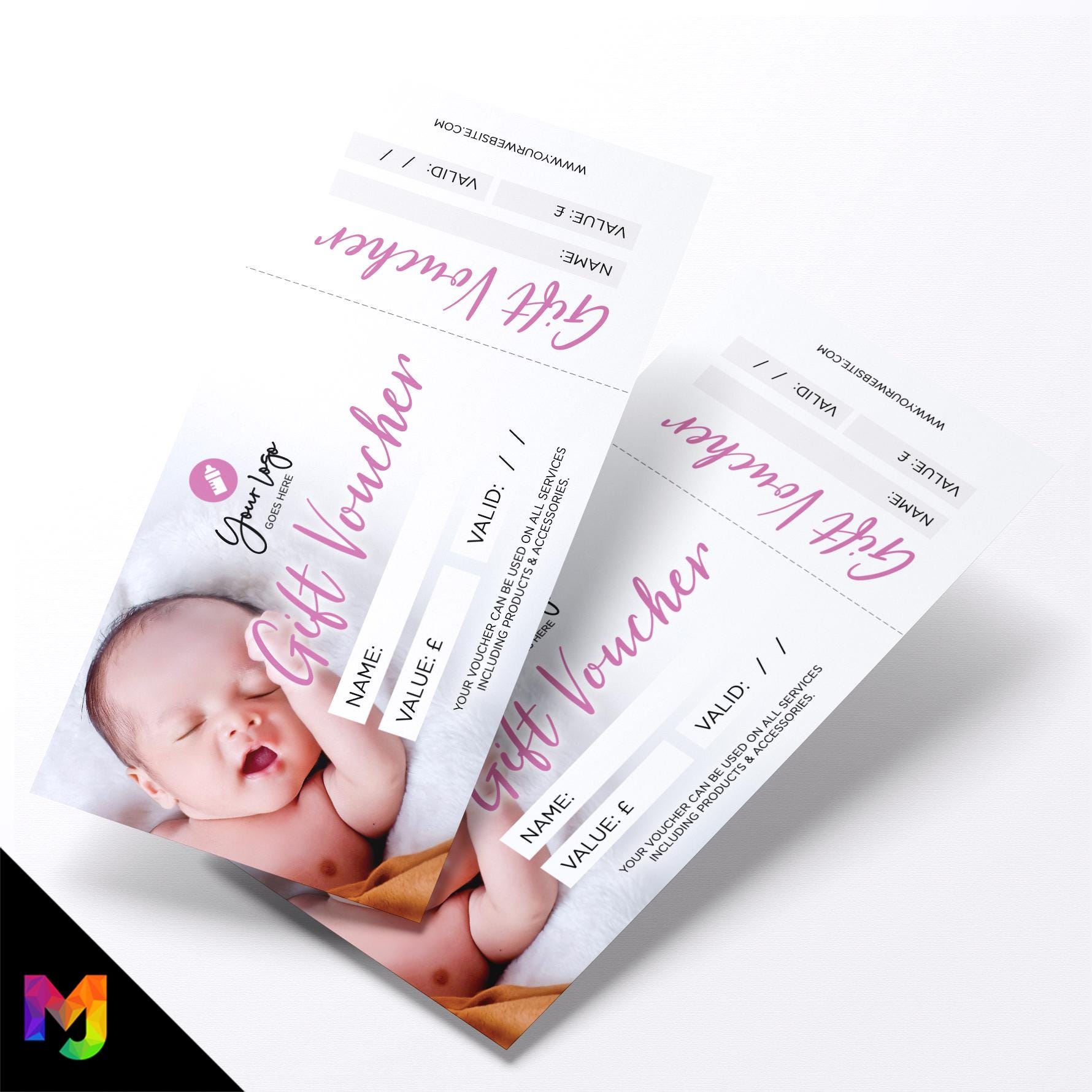 Custom printed gift vouchers | Perforated stubs | Baby Clothing Supplies Boy Girl Newborn Clothes Gifts 1