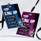 Personalised rock metal festival style VIP pass & lanyard Invitations Invites | Music summer fest
