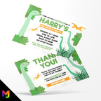Personalised Dinosaur style Invitations Invites & thank you cards