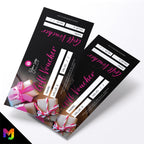 Custom printed gift vouchers | Perforated stubs | Present Gift Box Design Black Pink Purple Elegant 3