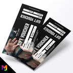 Custom printed gift vouchers | Perforated stubs | Barber hairdresser business men man business