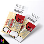 Personalised bowling party Invitations Invites sports | Perforated stubs