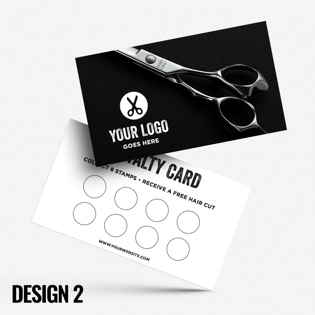 Custom printed loyalty reward cards | Barber hairdresser stylist skin fade grooming male barbers barbering cut businesses