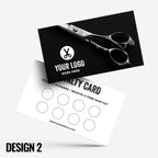 Custom printed loyalty reward cards | Barber hairdresser stylist skin fade grooming male barbers barbering cut businesses