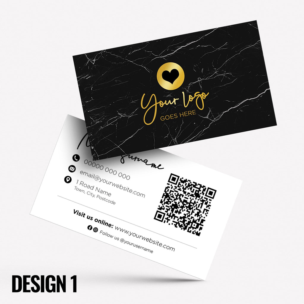 Custom Business Card Printing | Marble design white black rose gold blue pink shiny elegant modern generic businesses