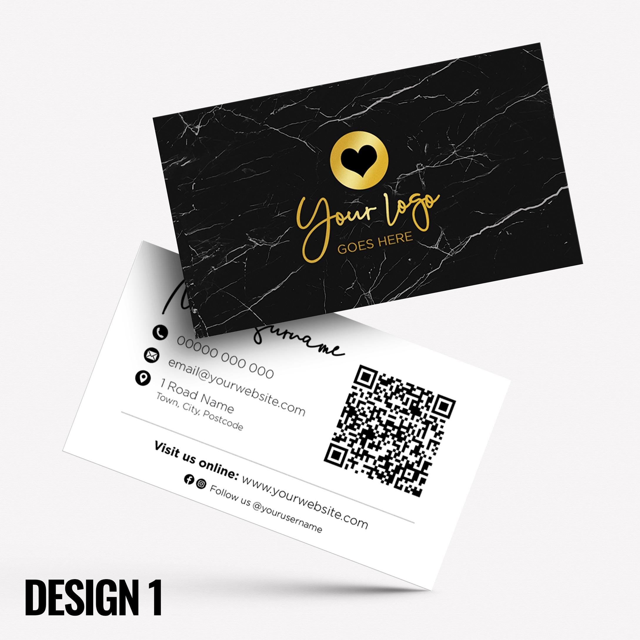 Custom Business Card Printing | Marble design white black rose gold blue pink shiny elegant modern generic businesses