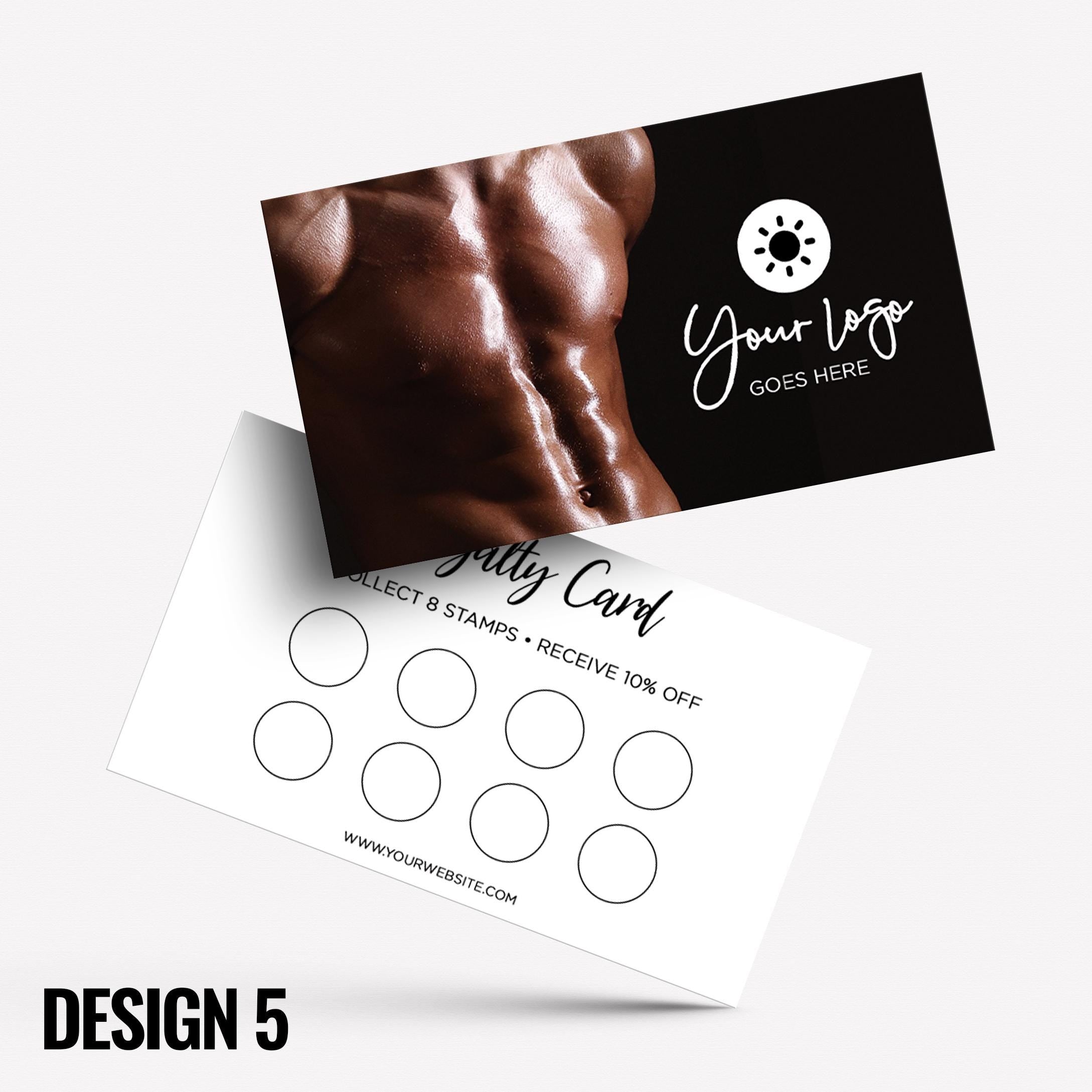 Custom printed loyalty reward cards | Aesthetics clinic beautician PMU injection botox cosmetics beauty female tanning salon tan spraytan