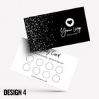 Custom printed loyalty reward cards | Glitter Style Modern Design Gold Rose Blue Pink Glittery Elegant Cute Feminine Businesses