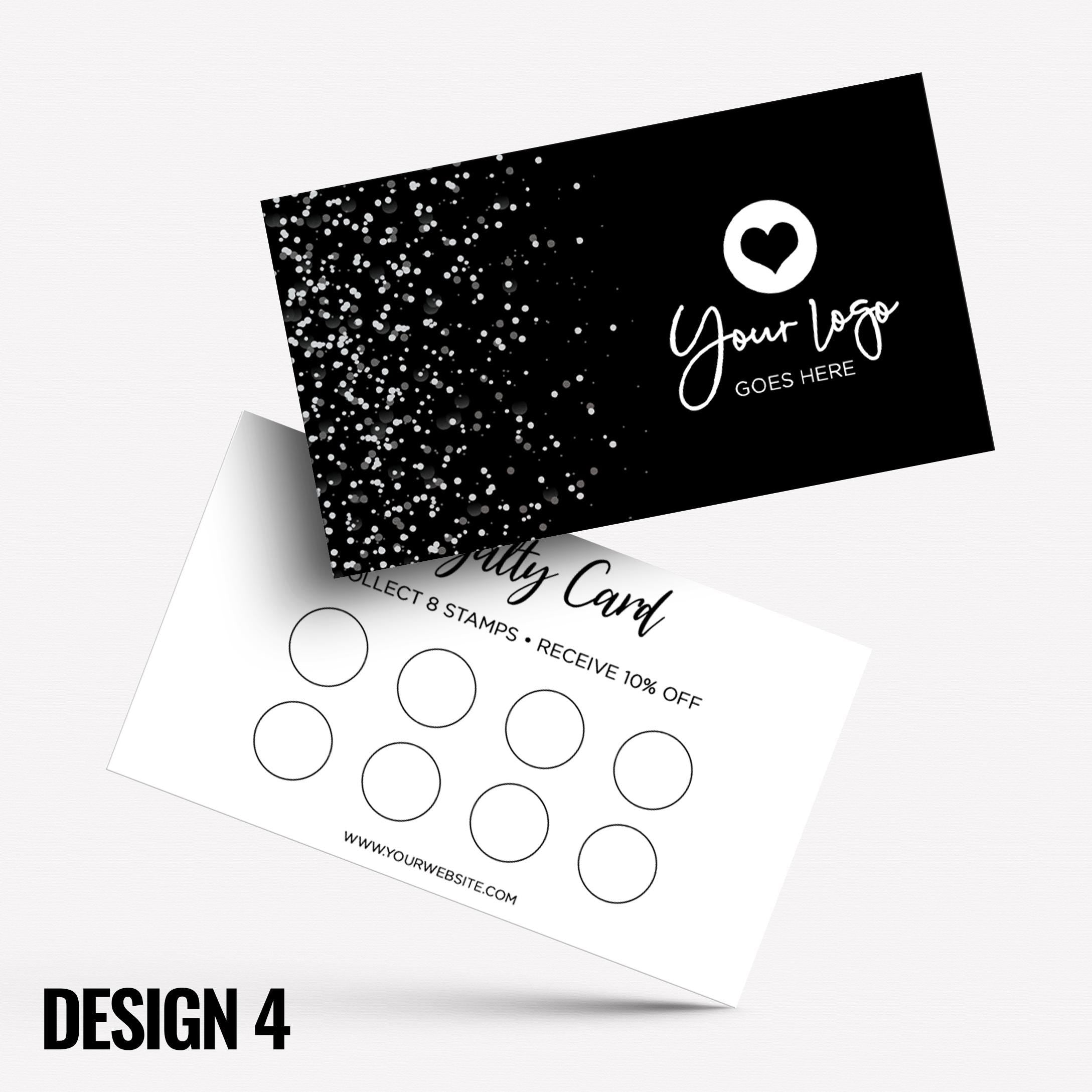 Custom printed loyalty reward cards | Glitter Style Modern Design Gold Rose Blue Pink Glittery Elegant Cute Feminine Businesses