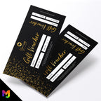 Custom printed gift vouchers | Perforated stubs | Black gold glitter style modern fancy professional