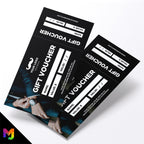 Custom printed gift vouchers | Perforated stubs | Menswear Business Clothing Suits Trousers Shirt Watch Tie Smart Formal 1