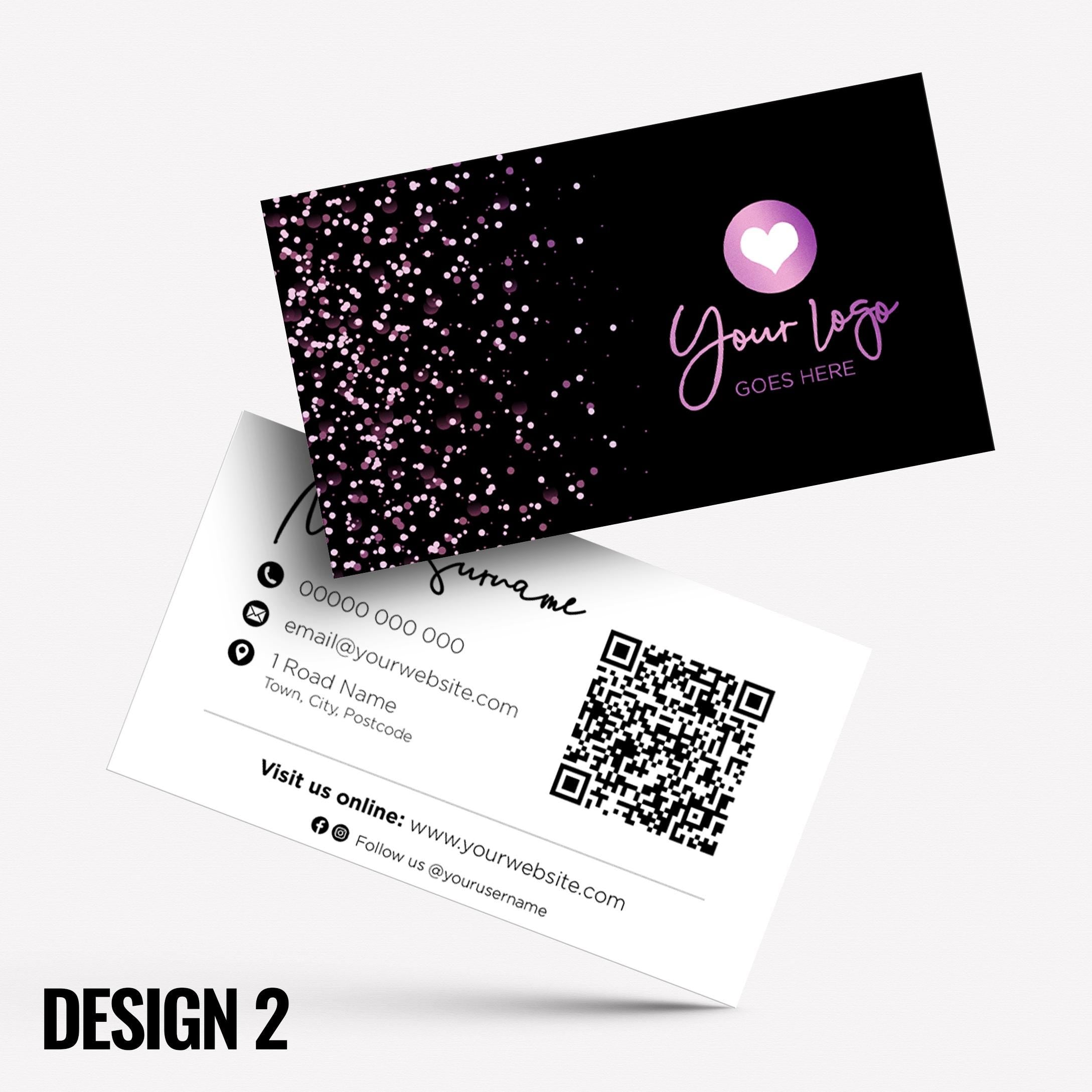 Custom Business Card Printing | Glitter Style Modern Design Gold Rose Blue Pink Glittery Elegant Cute Feminine Businesses