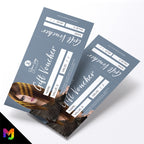 Custom printed gift vouchers | Perforated stubs | Hairdresser salon beautician hair female woman business 07