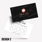 Custom printed loyalty reward cards | Marble design white black rose gold blue pink shiny elegant modern generic businesses