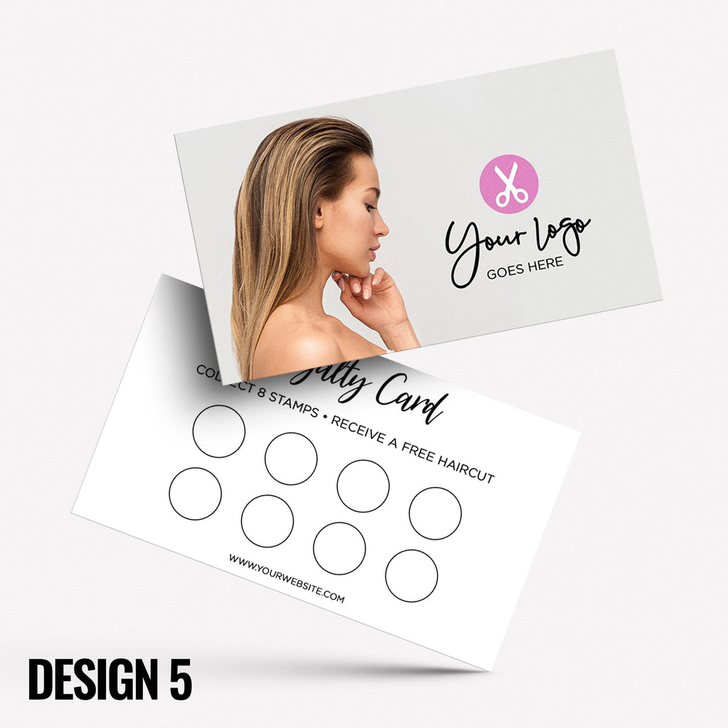 Custom printed loyalty reward cards | Hair salon stylist hair dresser hairdressing beauty female beautician businesses