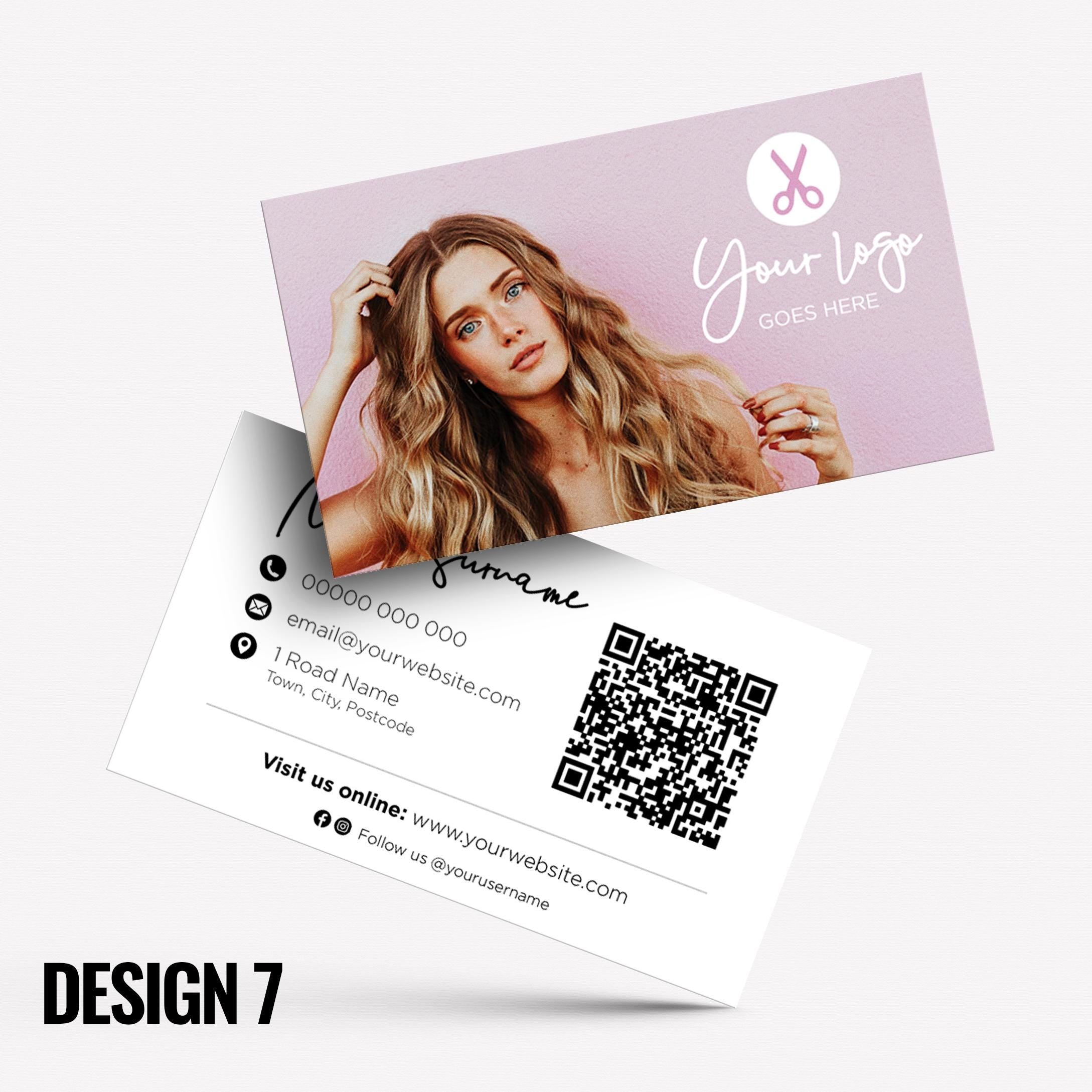 Custom Business Card Printing | Hair salon stylist hair dresser hairdressing beauty female beautician businesses